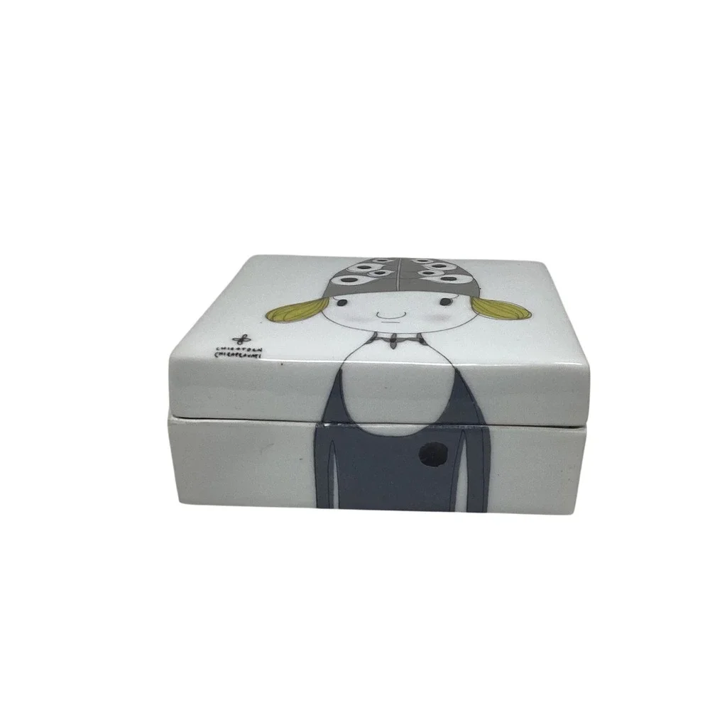 Tozai Home Chiratorn Chirapravati Palais de Baan Mor Ceramic Trinket Box 4x4x2
